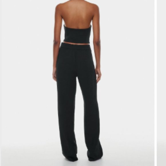 ❌SOLD ❌Aritzia Wilfred  high-rise wide-leg pants black Alanya trouser crepe Pant - Picture 2 of 13